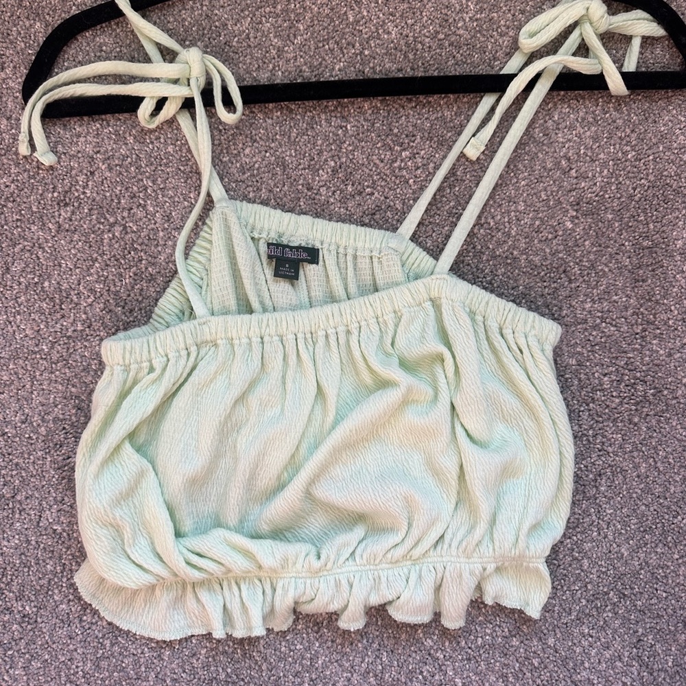 Wild Fable Green Tank Top with Shoulder Tie